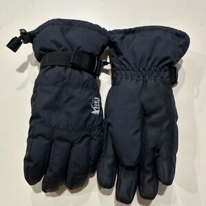 REI Black Warm Winter Kids M Gloves